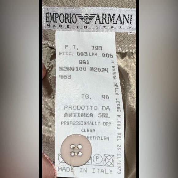 EMPORIO Armani Women's Skirt Suit SZ 48 Short Skirt Suit, Color- Olive - Picture 2 of 4